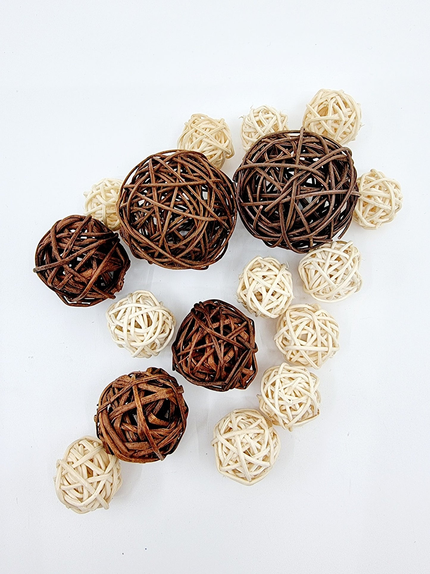 Boule décorative en rotin (15 pièces)