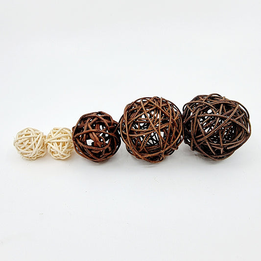 Boule décorative en rotin (15 pièces)