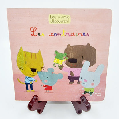 Livre éducatif - Les 5 amis cherchent, les formes + les contraires (2 pièces)