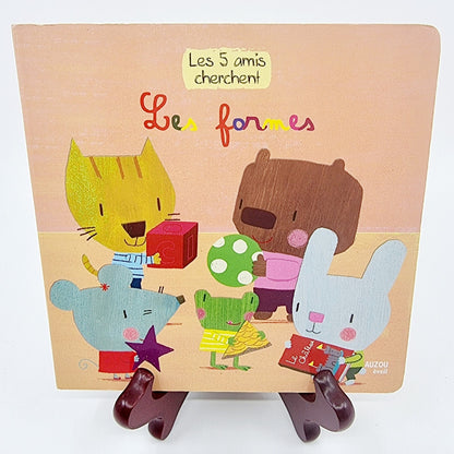 Livre éducatif - Les 5 amis cherchent, les formes + les contraires (2 pièces)