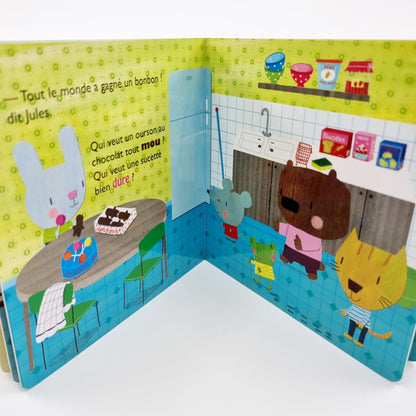 Livre éducatif - Les 5 amis cherchent, les formes + les contraires (2 pièces)