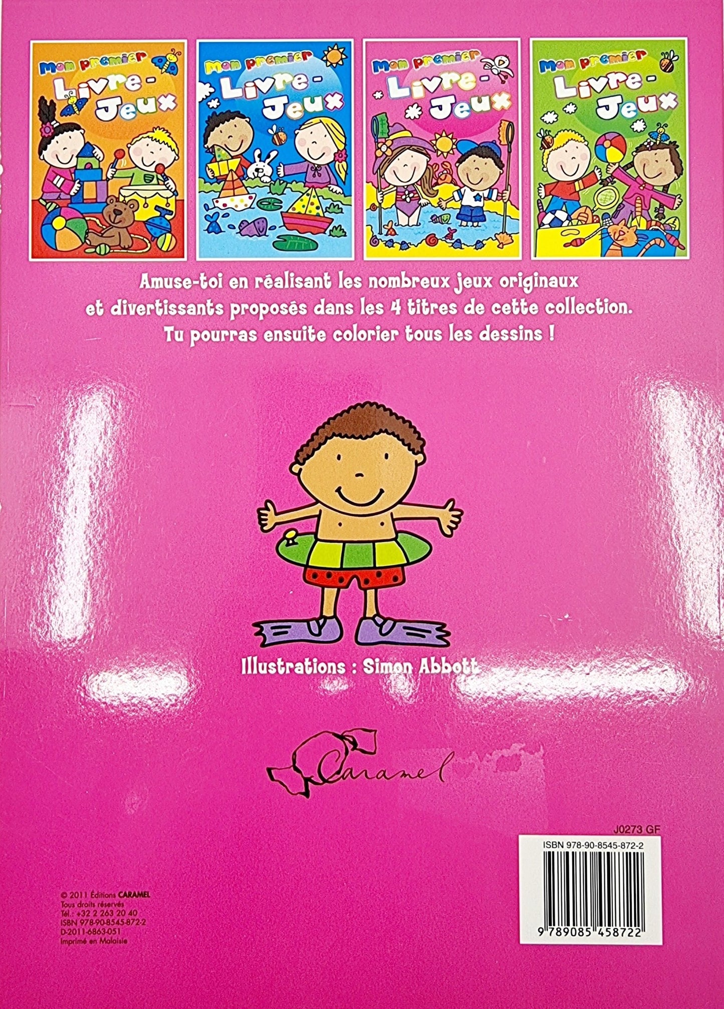 Mon premier livre-jeux à colorier - rose