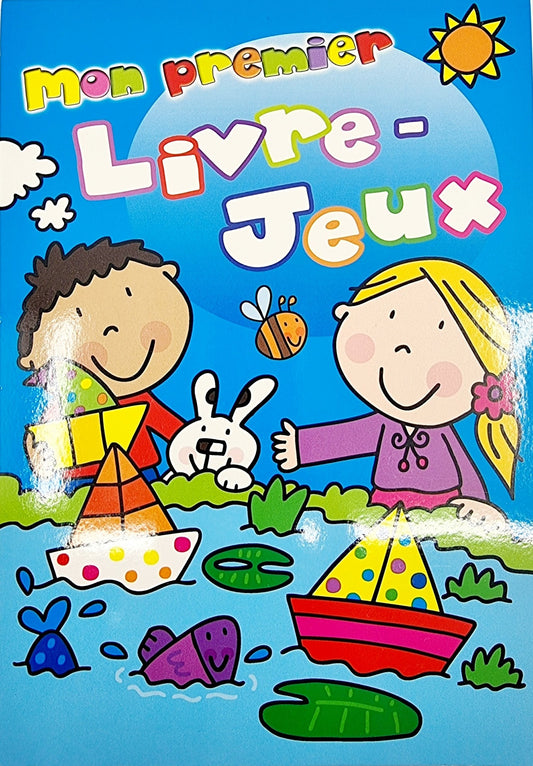 Mon premier livre-jeux à colorier – bleu