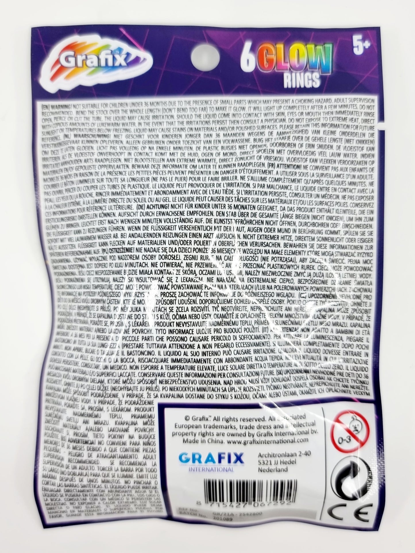 Bagues lumineuses (6 pièces)