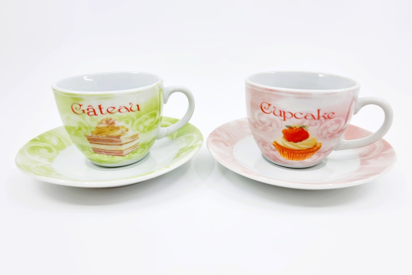 Coffret tasse & sous-tasse - Délice cupcake & gâteau (2x4 pièces)
