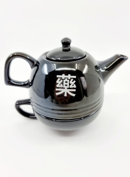 Théière & tasse - Céramique noire