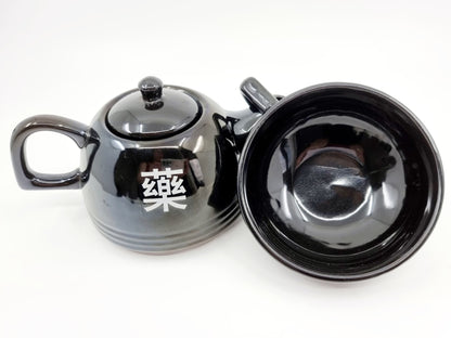 Théière & tasse - Céramique noire