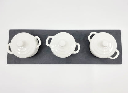 Cocottes mini sur ardoise