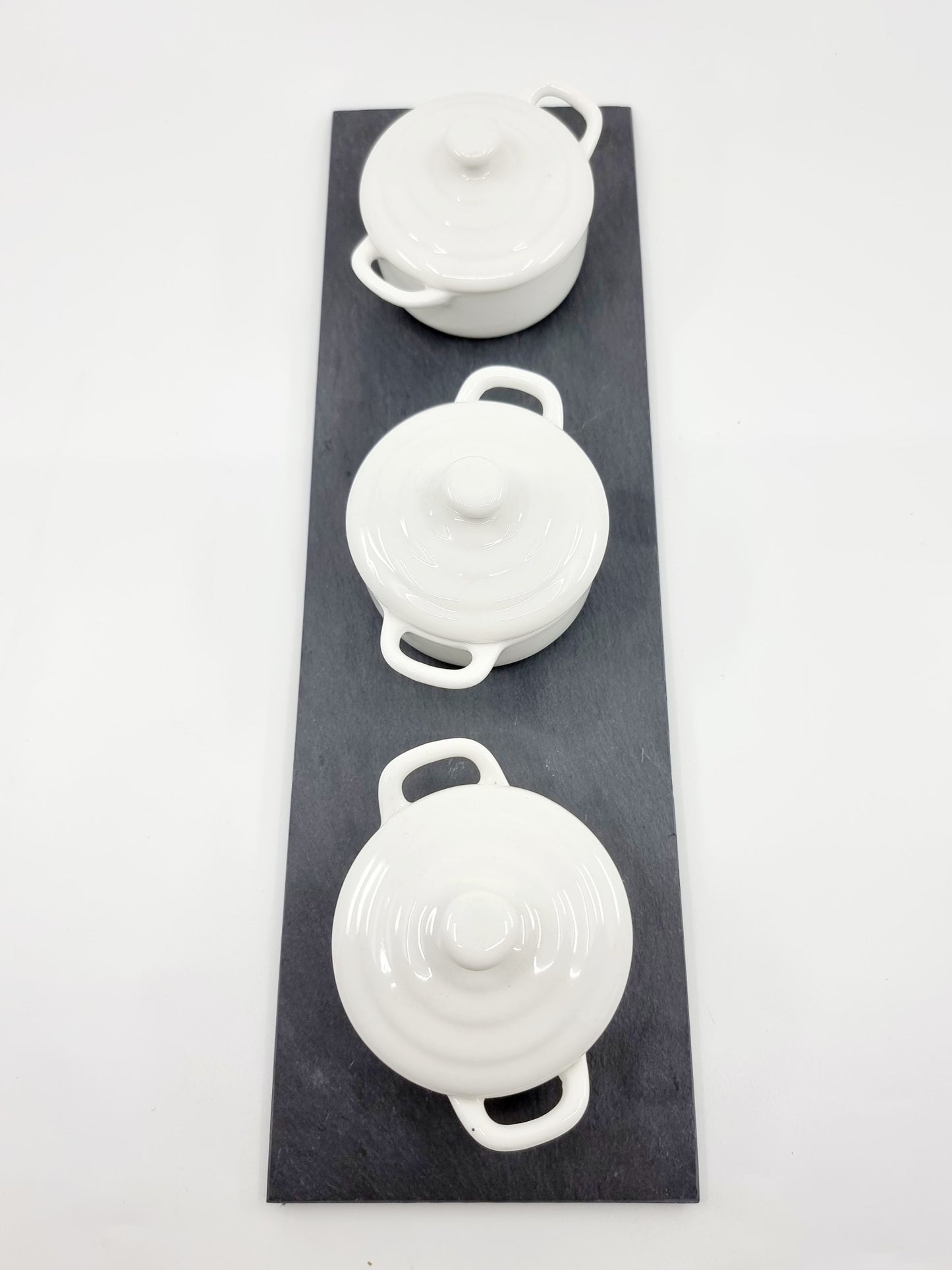 Cocottes mini sur ardoise