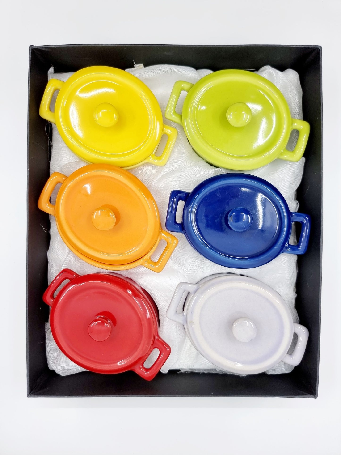 Coffret de 6 cassolettes colorées