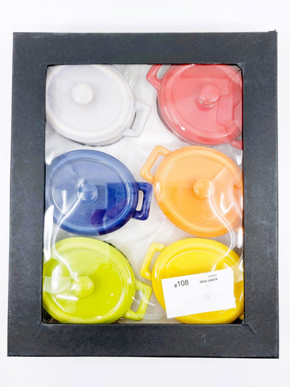 Coffret de 6 cassolettes colorées
