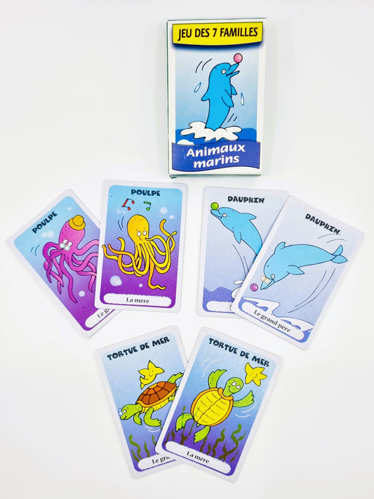 Jeu des 7 familles - Animaux marins