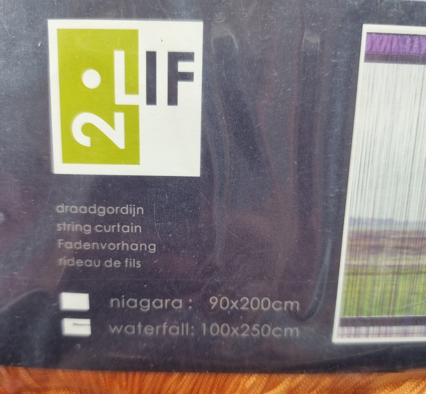 Rideau de fils - orange