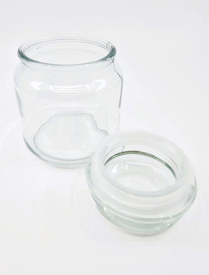 Bonbonnière en verre avec couvercle hermétique