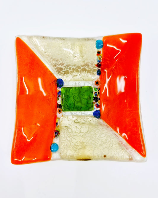 Soucoupe colorée en verre de Murano