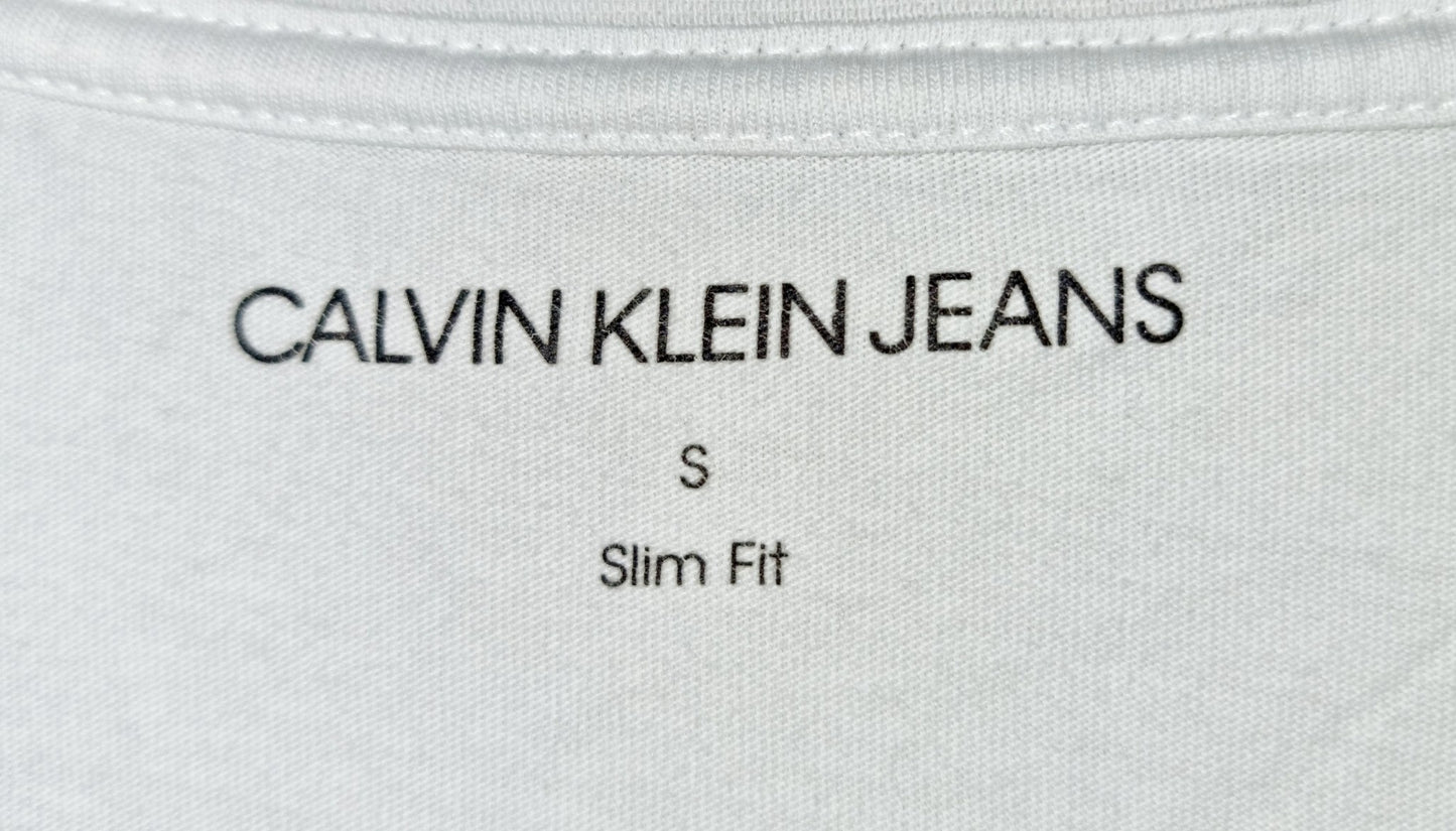 T-shirt blanc Calvin Klein – slim fit (SIZE : S)