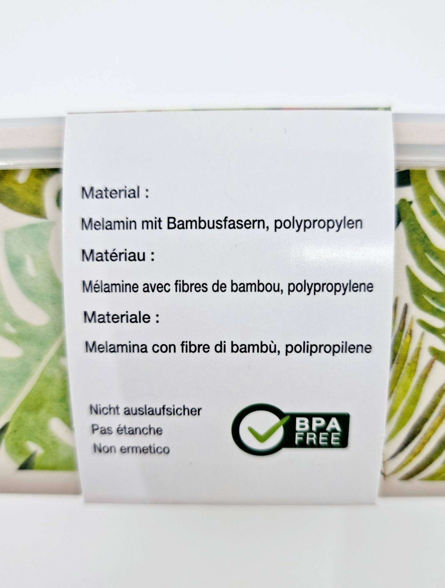 Boîte de conservation en fibres de bambou - feuilles de palmier