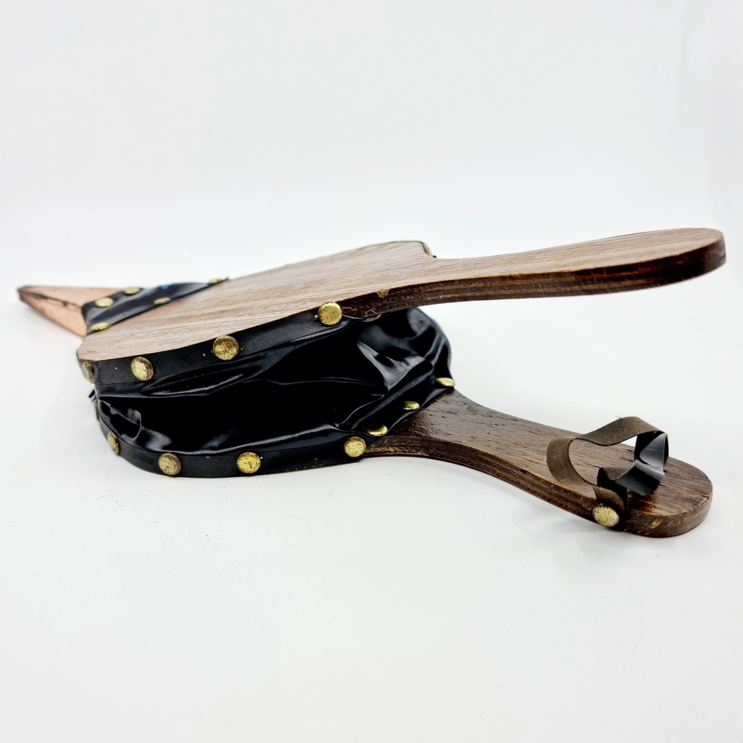 Soufflet de cheminée - cuir noir