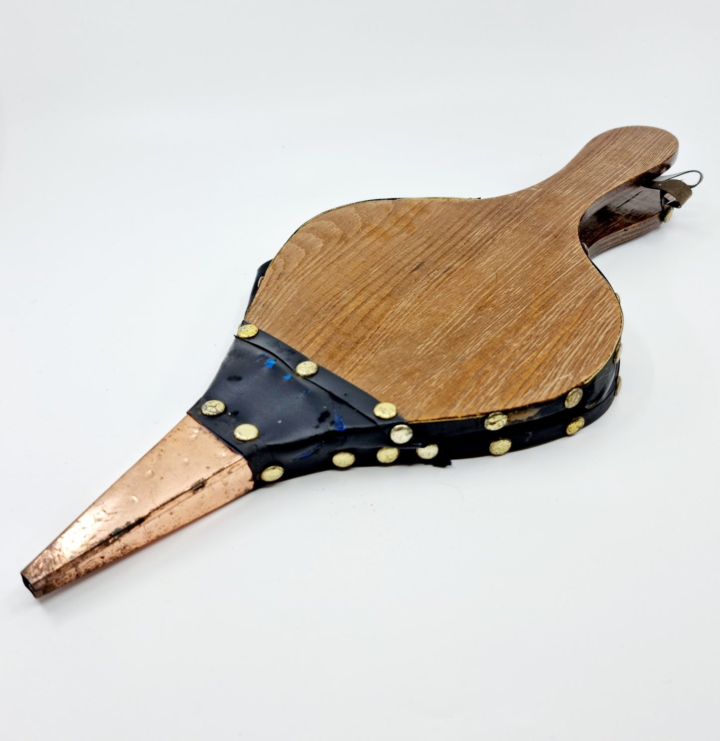 Soufflet de cheminée - cuir noir