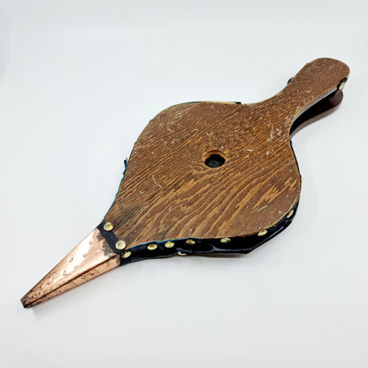 Soufflet de cheminée - cuir noir