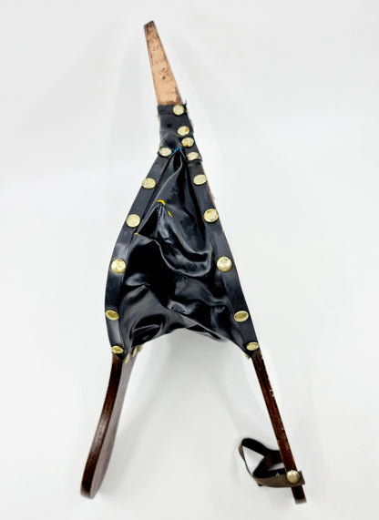 Soufflet de cheminée - cuir noir