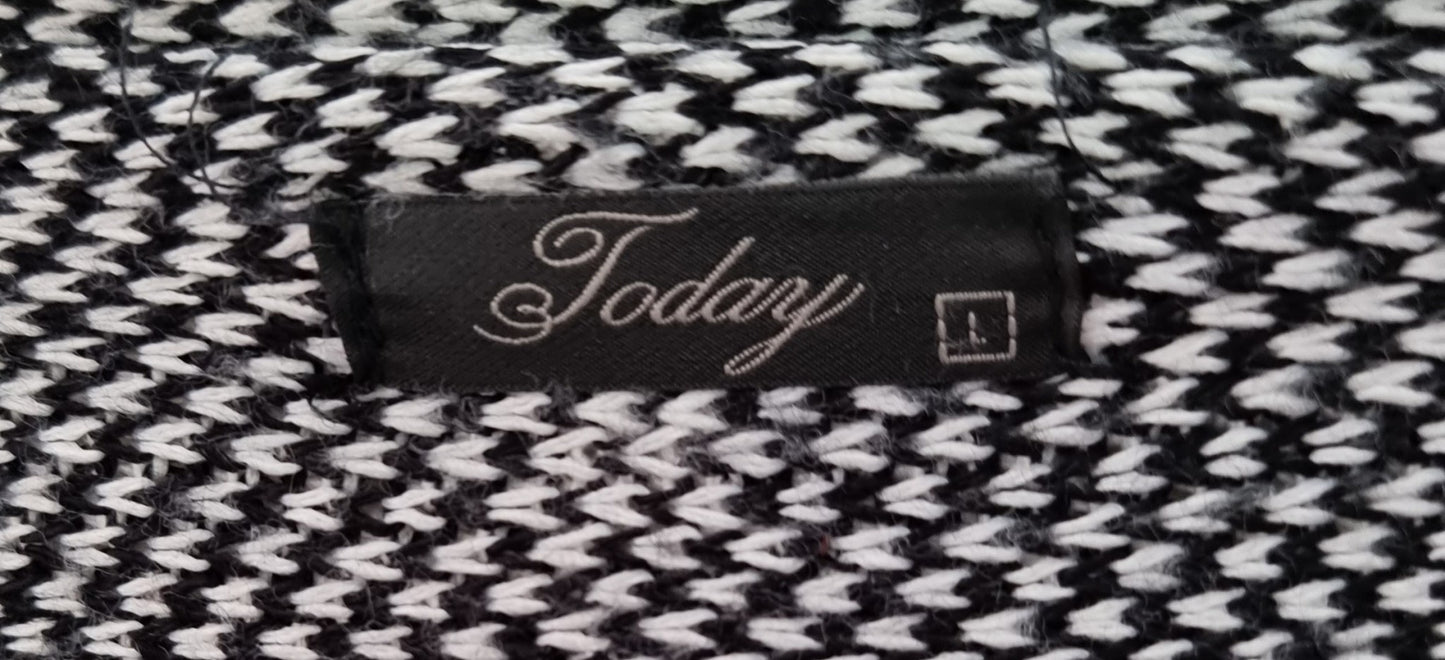 Cardigan noir & blanc (SIZE : L)