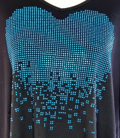 T-shirt cœur bleu (SIZE : CH 48/50 – F 50/52 – E 52/56)