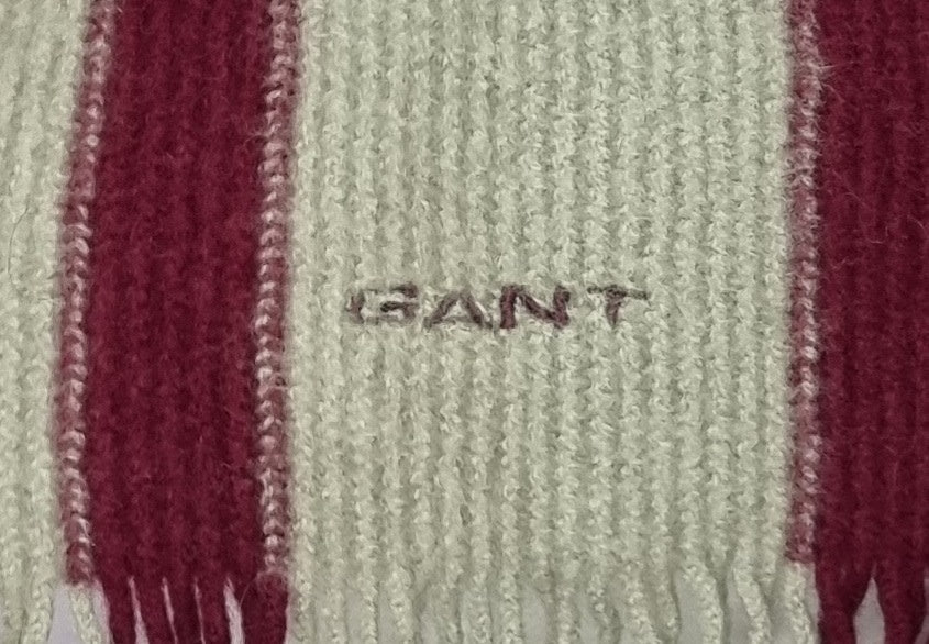 Echarpe Gant beige/bordeaux