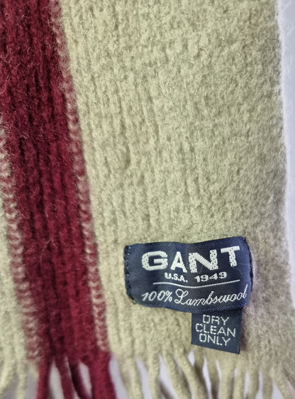 Echarpe Gant beige/bordeaux