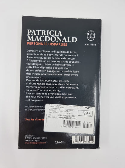 Livre - Personnes disparues