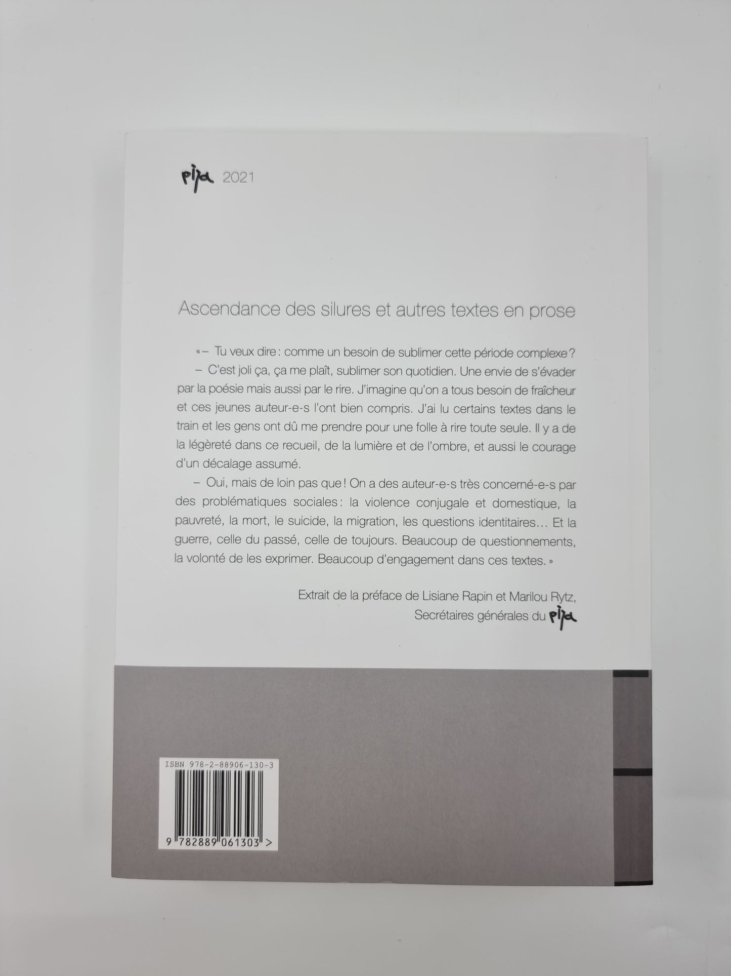 Livre - PIJA 2021, Ascendance des silures et autres textes en prose