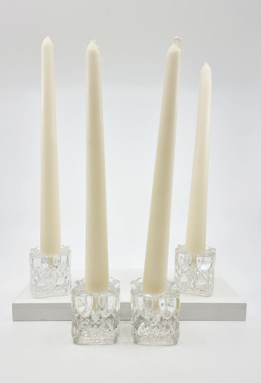 Bougeoir en verre (4 pièces)