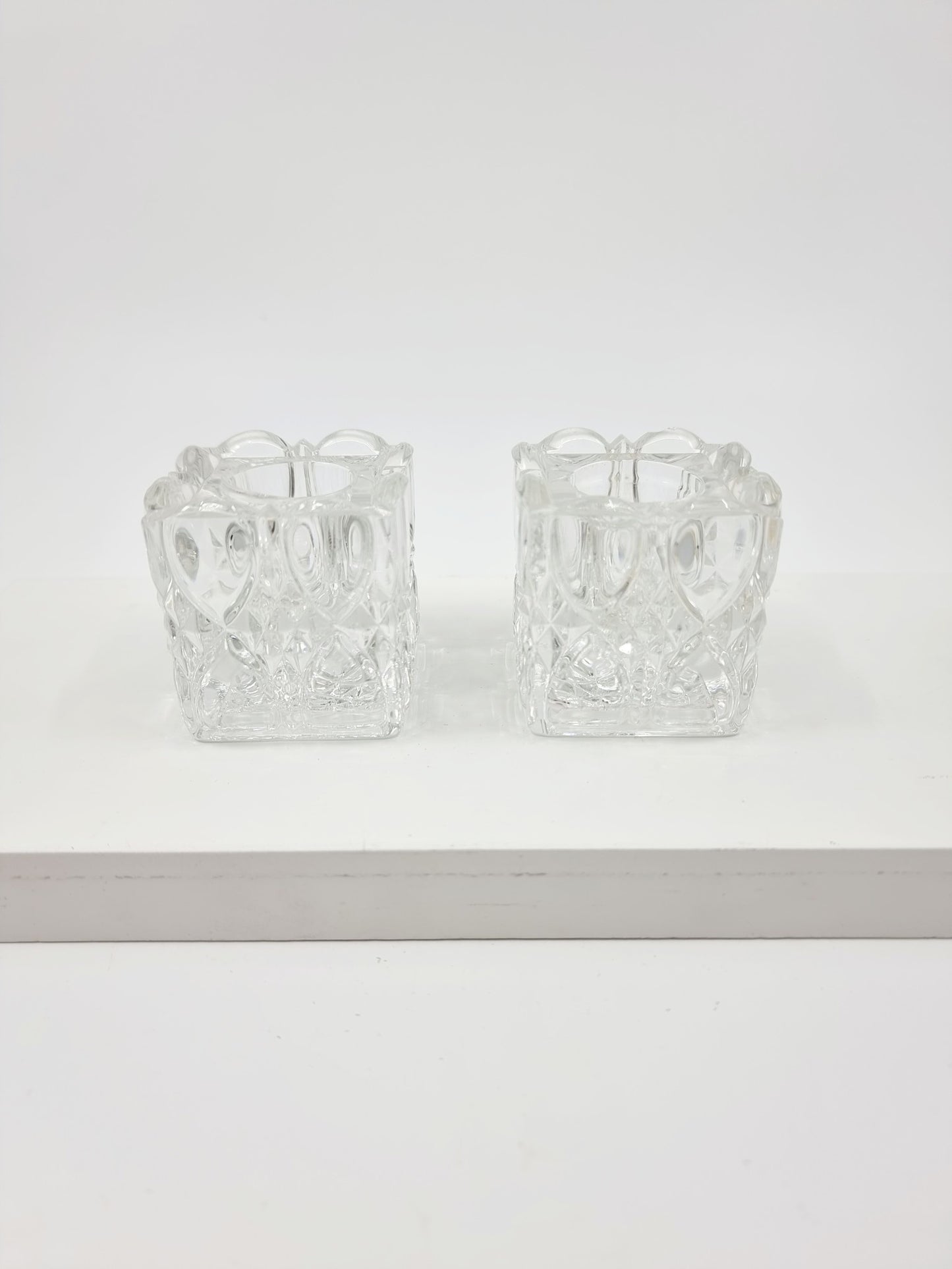 Bougeoir en verre (4 pièces)