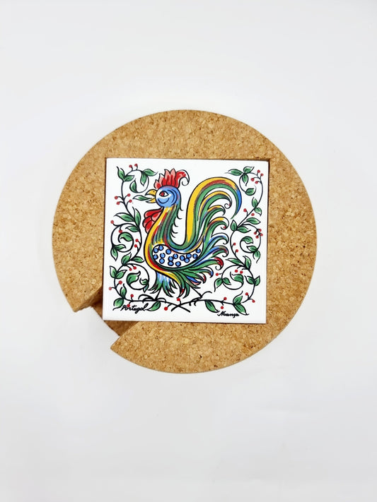 Sous-verre - coq (6 pièces)