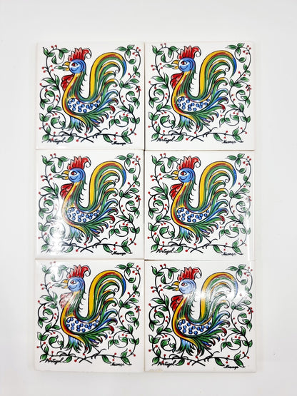 Sous-verre - coq (6 pièces)