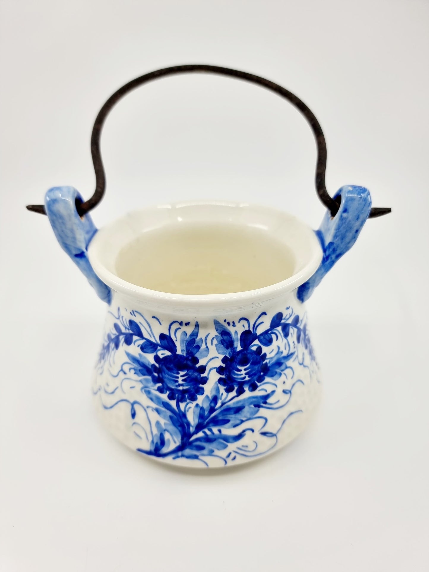 Chaudron à suspendre en porcelaine