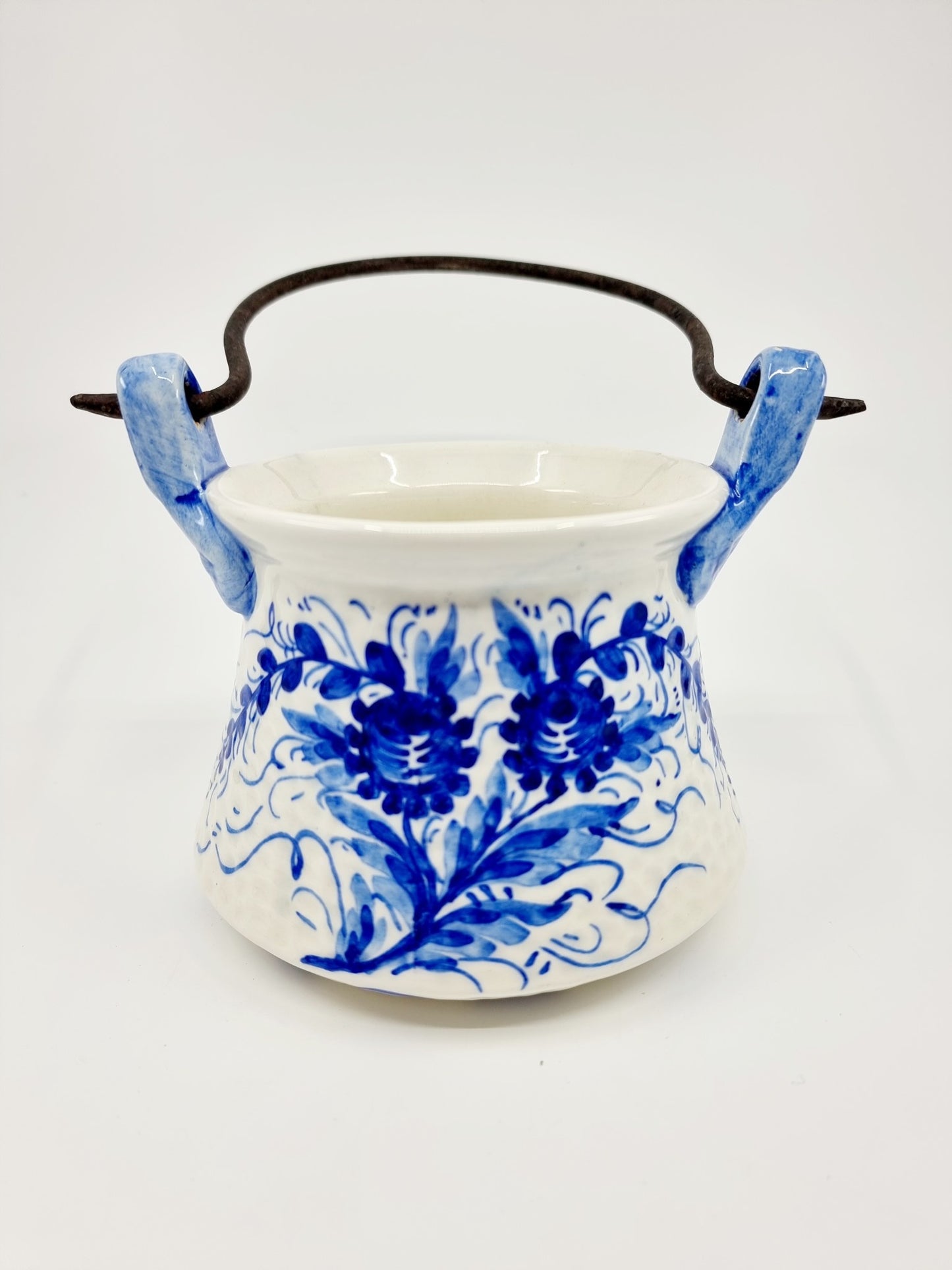 Chaudron à suspendre en porcelaine