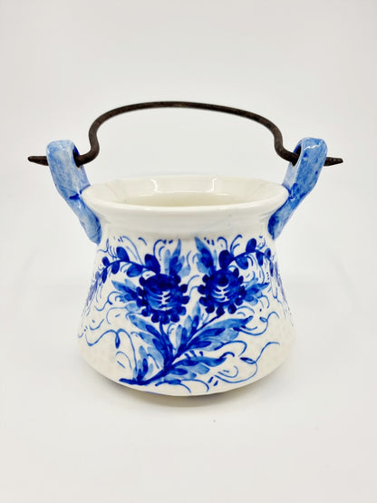 Chaudron à suspendre en porcelaine