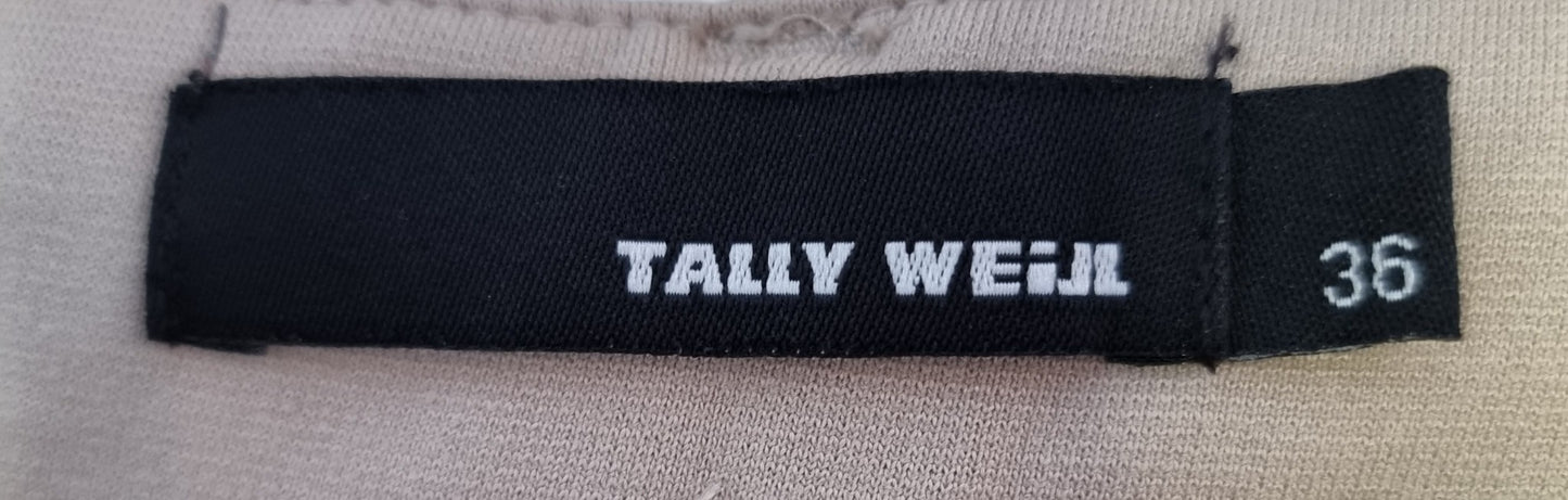 Pantalon beige avec zips apparents (SIZE : 36)