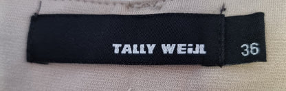 Pantalon beige avec zips apparents (SIZE : 36)