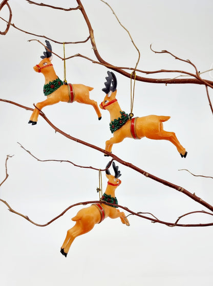 Cerf de Noël à suspendre (8 pièces)