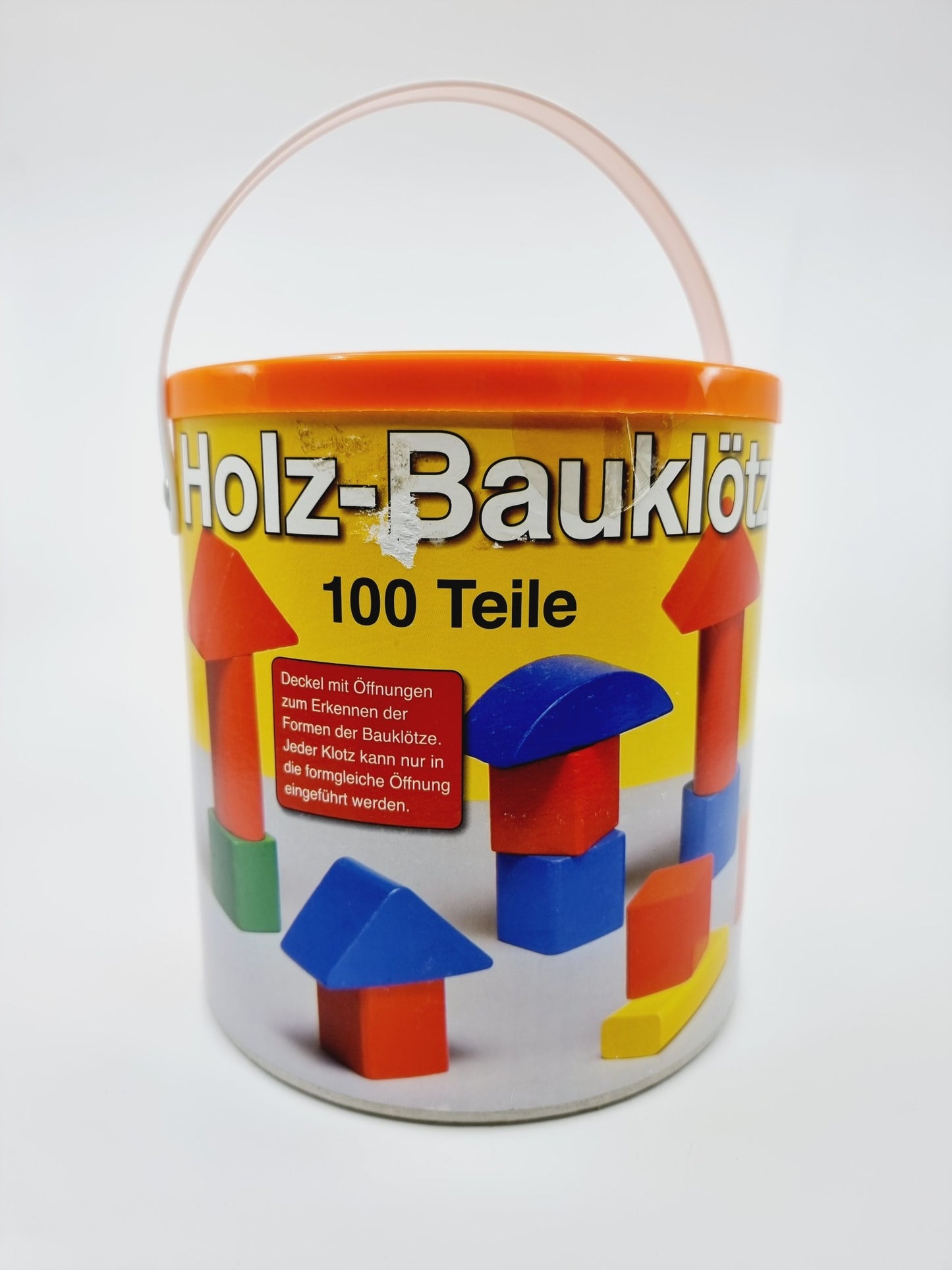 Seau plots de construction en bois (100 pièces)