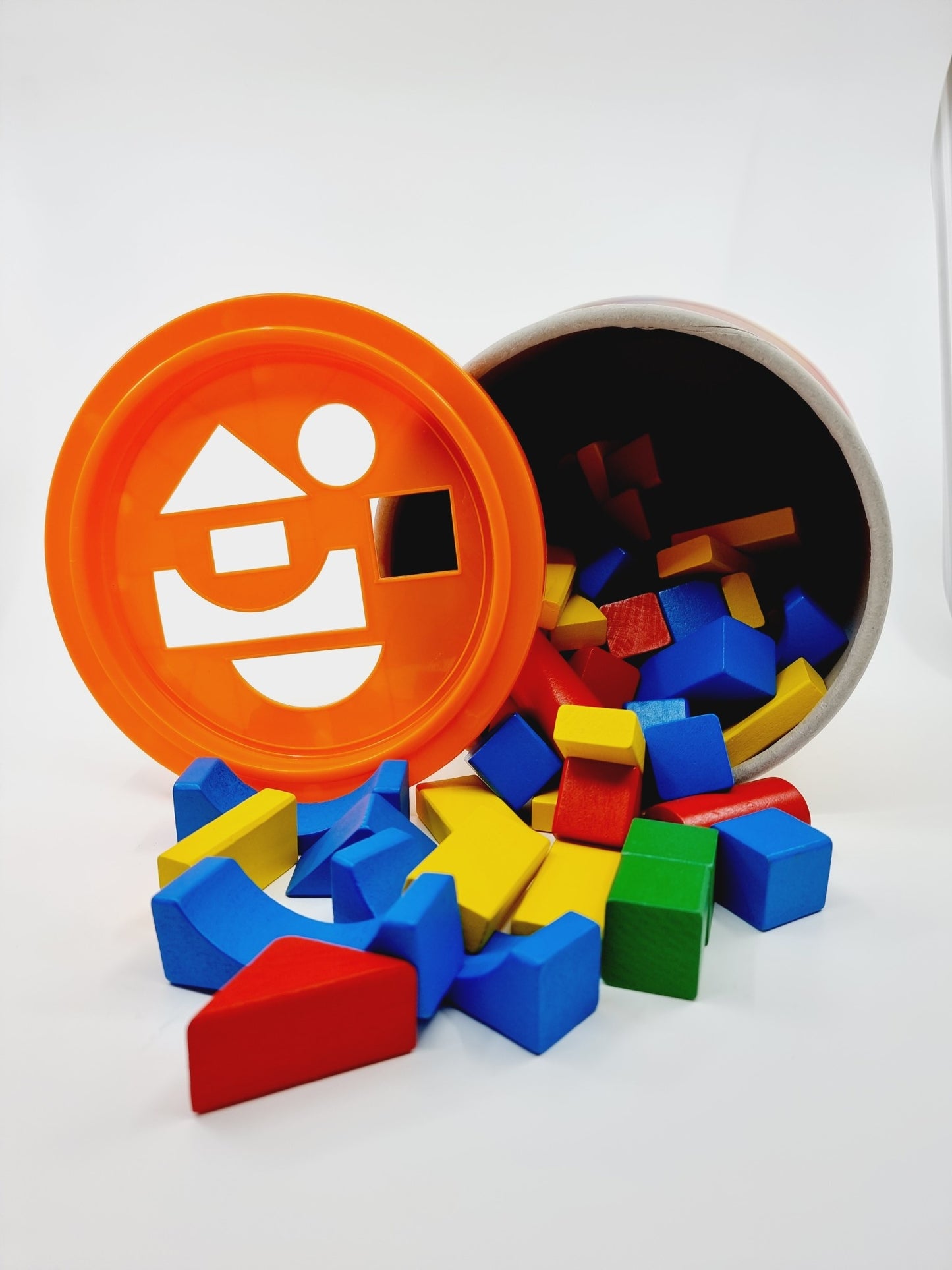 Seau plots de construction en bois (100 pièces)