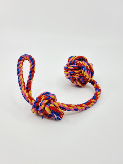 Jouet pour chien - corde avec balle
