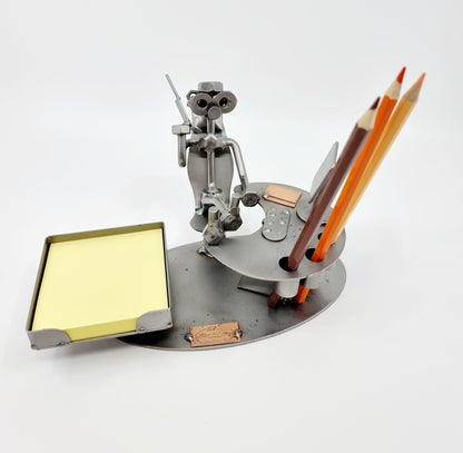 Porte crayon rigolo en acier