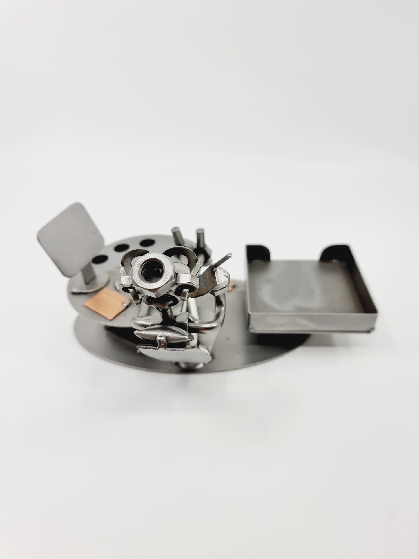 Porte crayon rigolo en acier