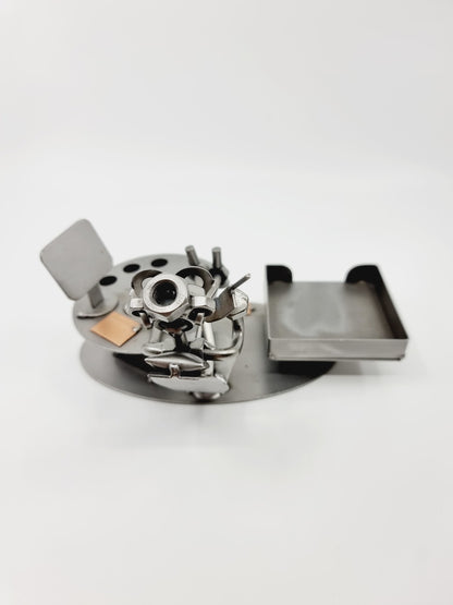 Porte crayon rigolo en acier