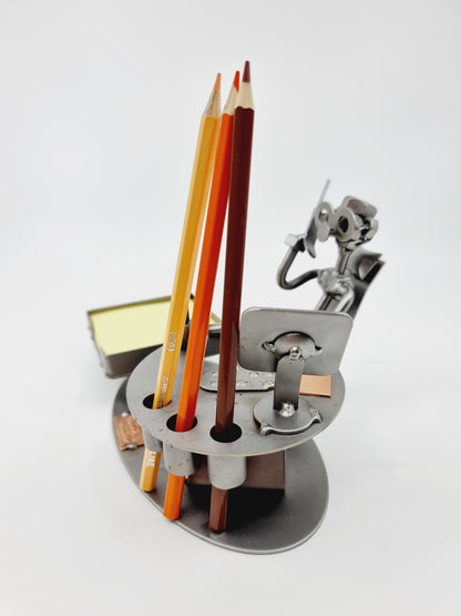 Porte crayon rigolo en acier