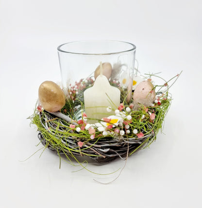 Bougeoir - Couronne de Pâques