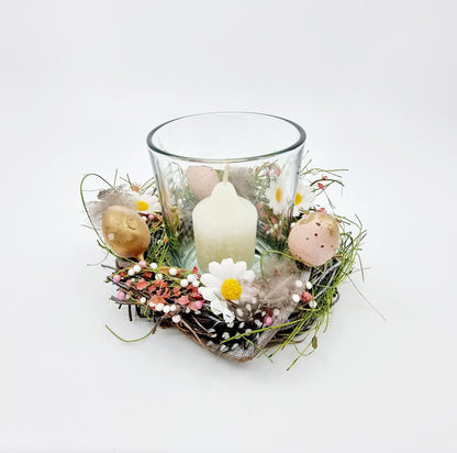 Bougeoir - Couronne de Pâques